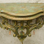 Wall mounted demilune console